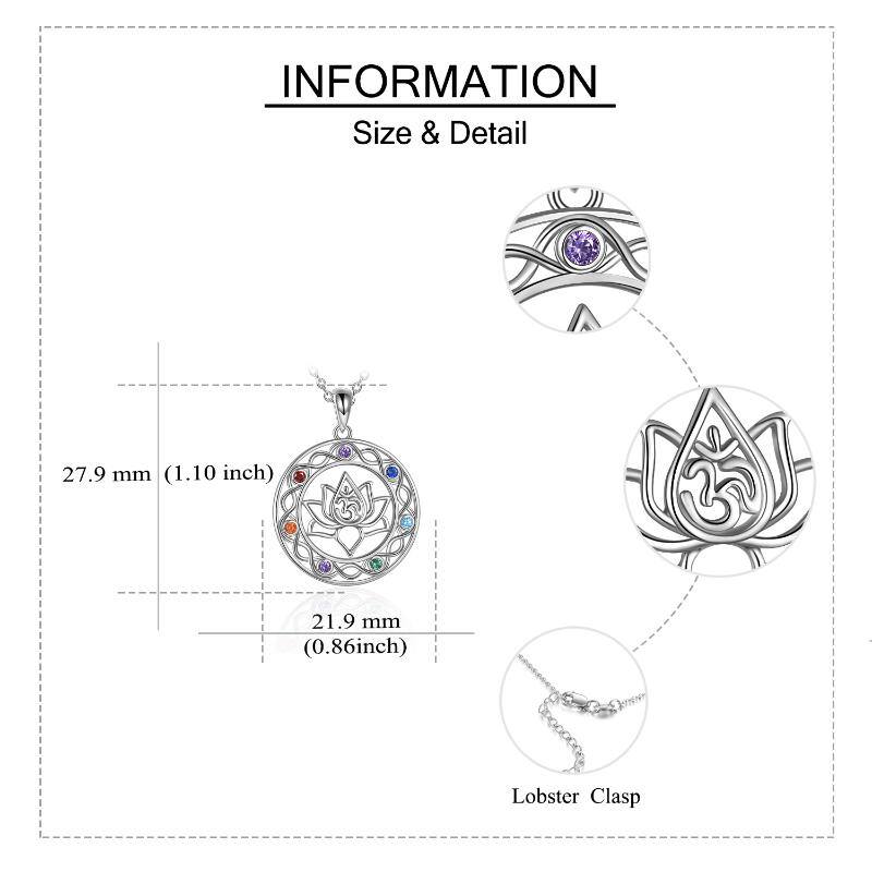 Shop Sterling Silver Chakra Necklace Celtic knot Yoga Lotus Pendant Necklace Gifts for Women Mom