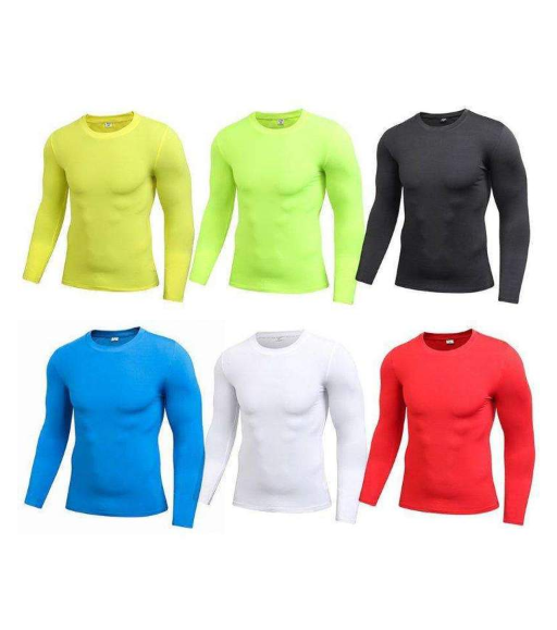 Shop Men's Solid Quick-Drying Fitness Tight T-Shirt