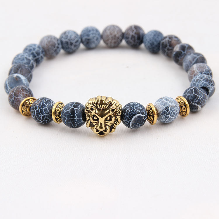 Shop Natural Stone Owl Head Yoga Bracelet