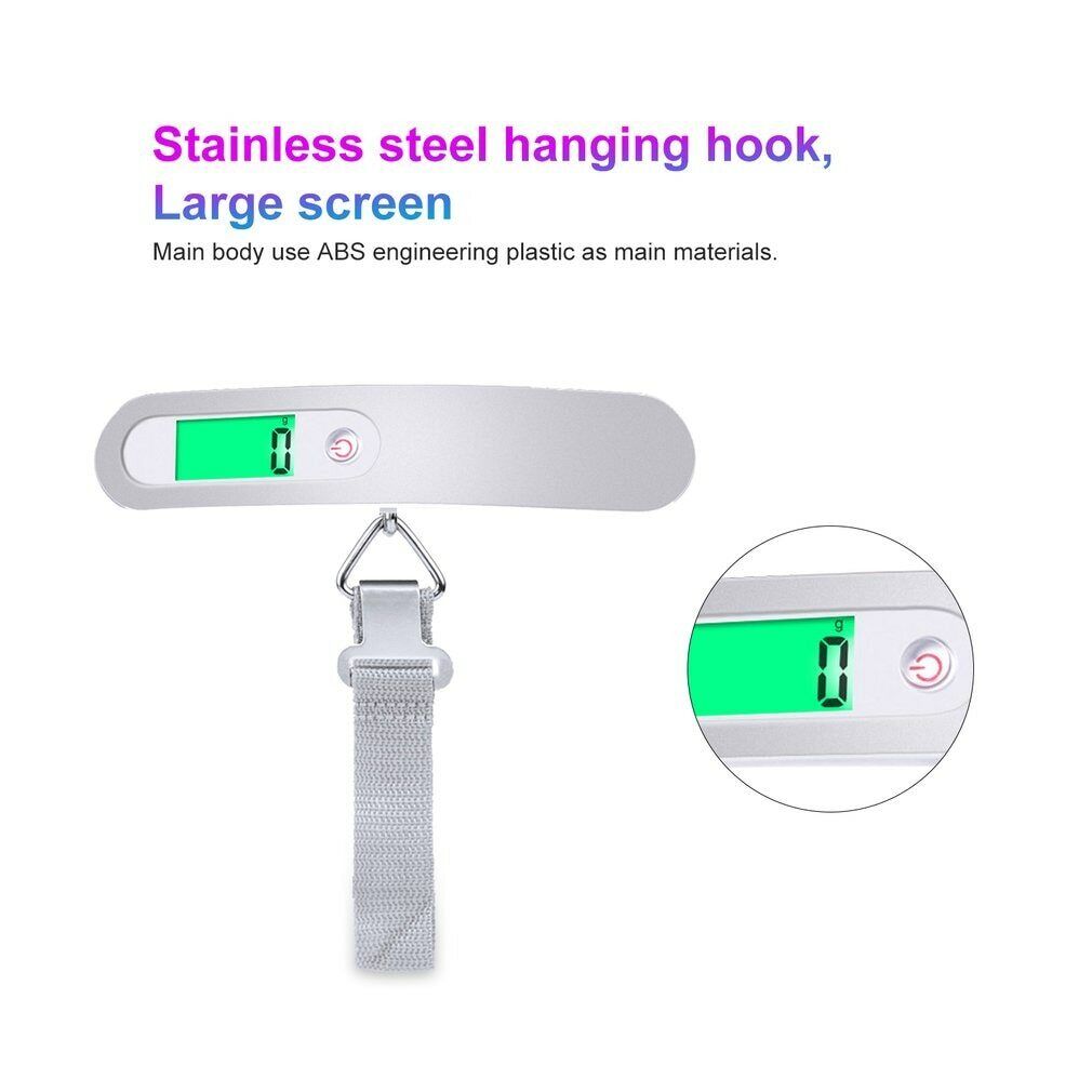 Shop Portable LCD Digital Luggage Weight Scales Hanging Suitcase Baggage Travel Scale With Belt For Electronic Weight Tool 50kg 110lb