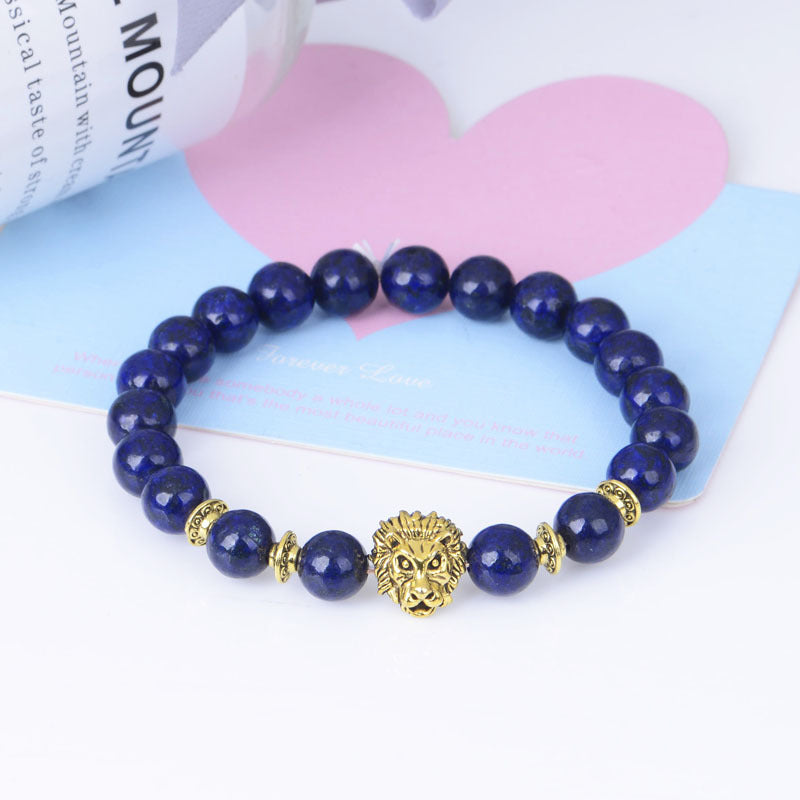 Shop Natural Stone Owl Head Yoga Bracelet