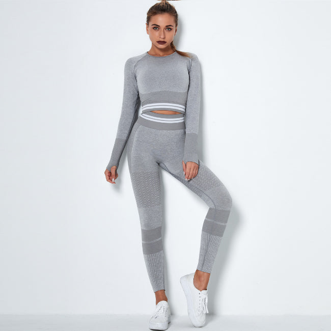 Shop Seamless knitted quick-drying sports yoga suit