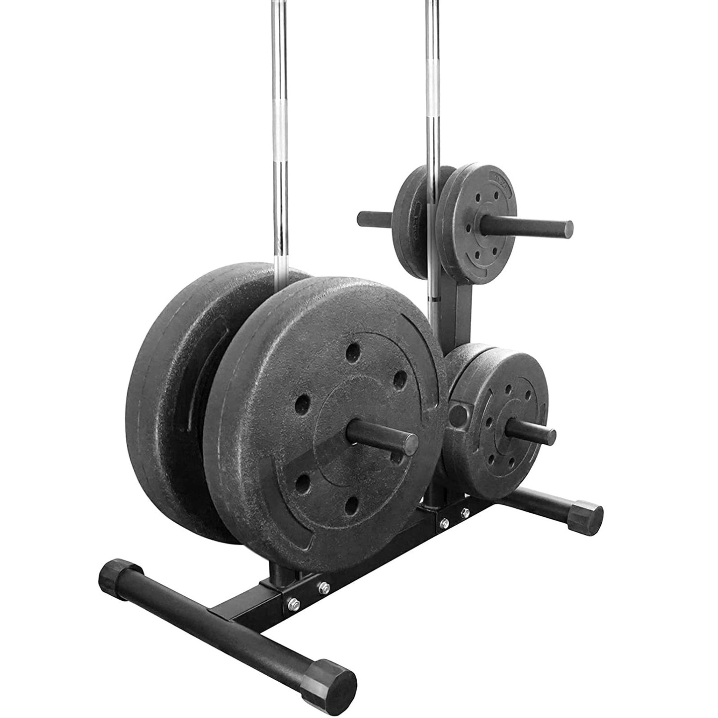 Shop Weight Plate Rack Tree For Dumbbell Plates Olympic Free Weight Storage Rack