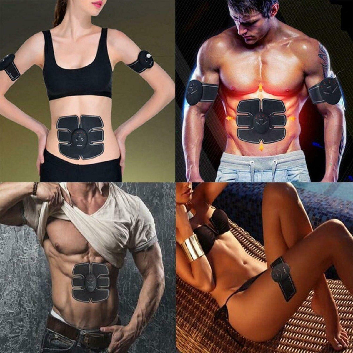 Shop Electric Muscle Toner Machine ABS Toning Belt Simulation Fat Burner Belly Shaper