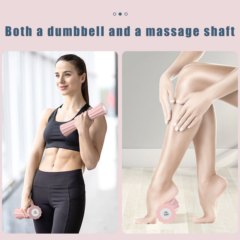 Yoga Foam Roller Dumbbell 1Kg 2 Piece Set Of Home Exercise Fitness Equipment