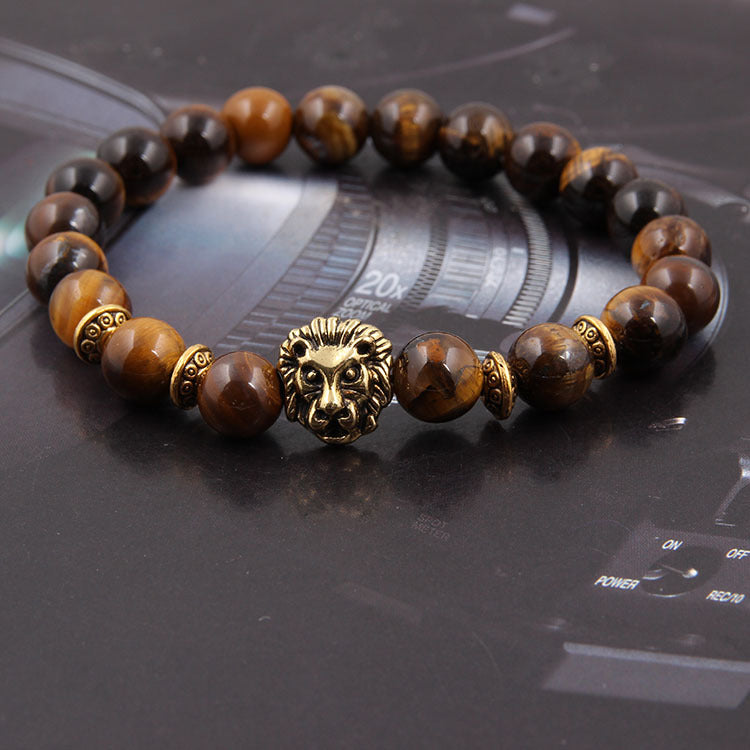 Shop Natural Stone Owl Head Yoga Bracelet