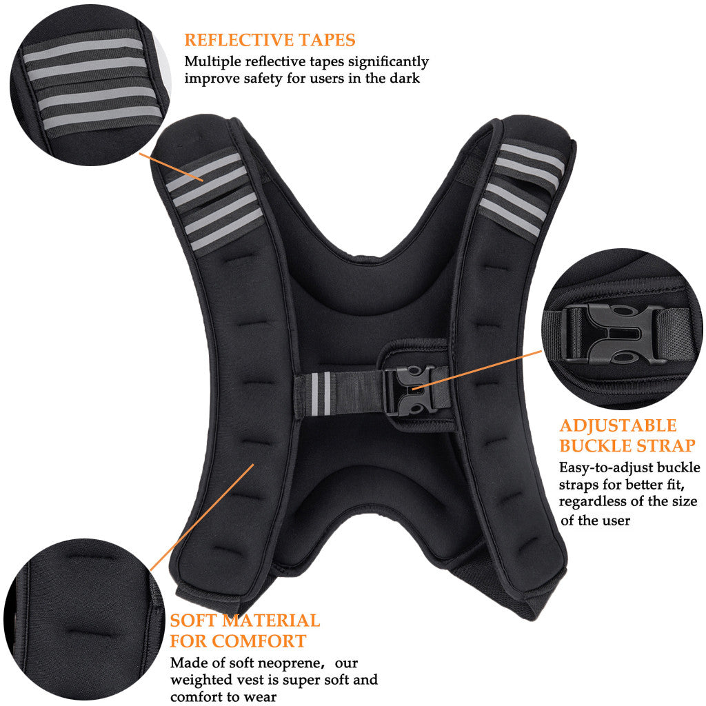 Shop 25lb Workout Weighted Vest Adjustable Weight Exercise Training Fitness