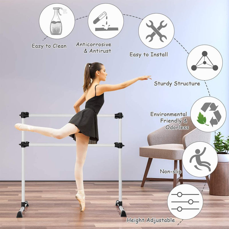 Adjustable Stretching Bars, Freestanding Portable Bar For Home Dancing Fitness
