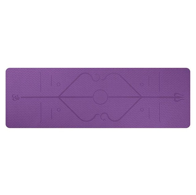 Shop Non Slip TPE Yoga Pad Position Line Beginner