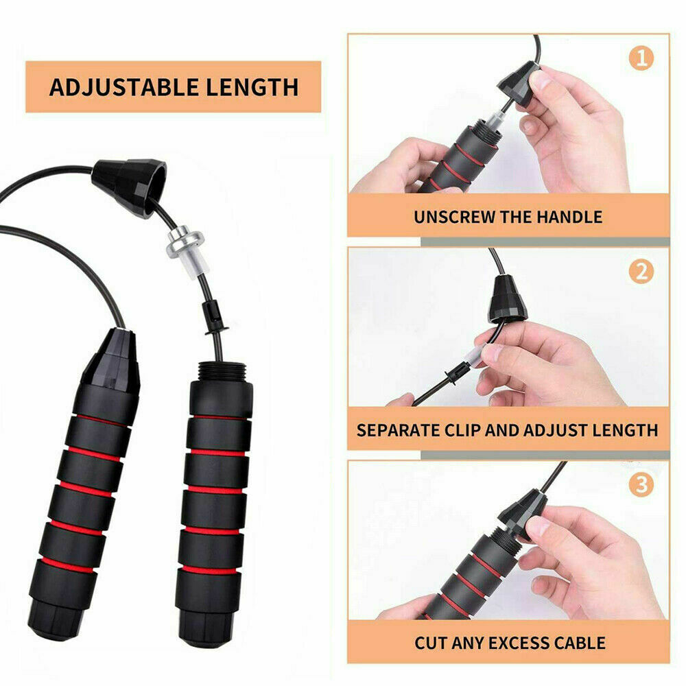 Shop Tangle-Free Slim Body Speed Rope With Ball Bearings Steel Skipping Rope