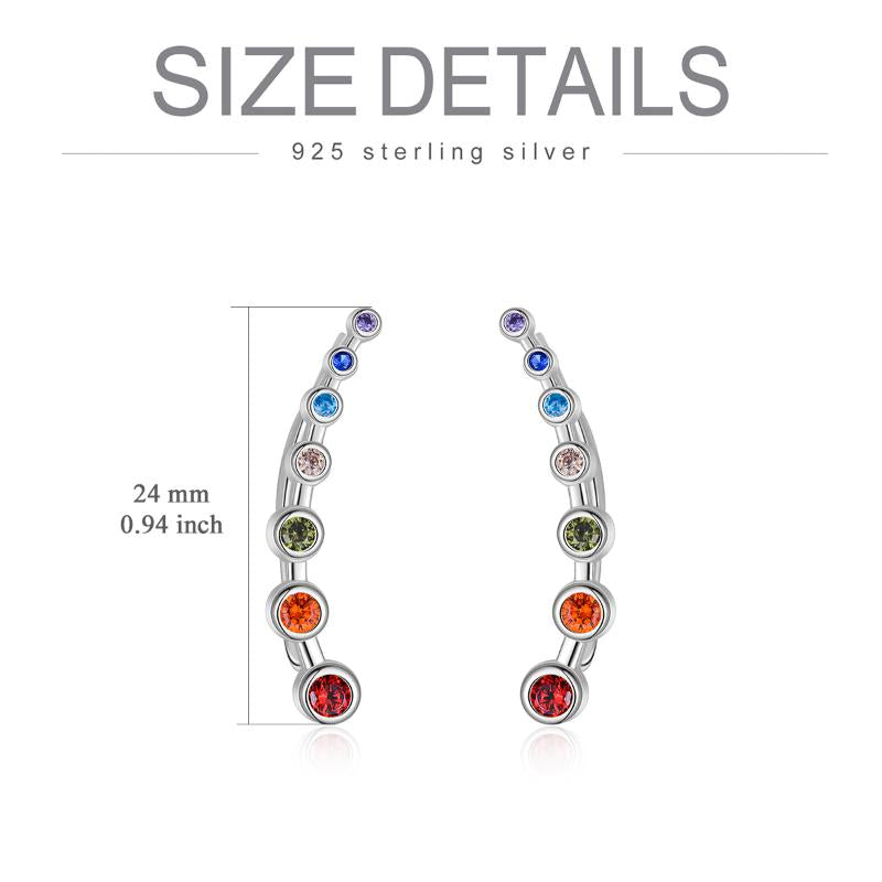 Shop 925 Sterling Silver Chakra Earrings Yoga Jewelry for Women Girls