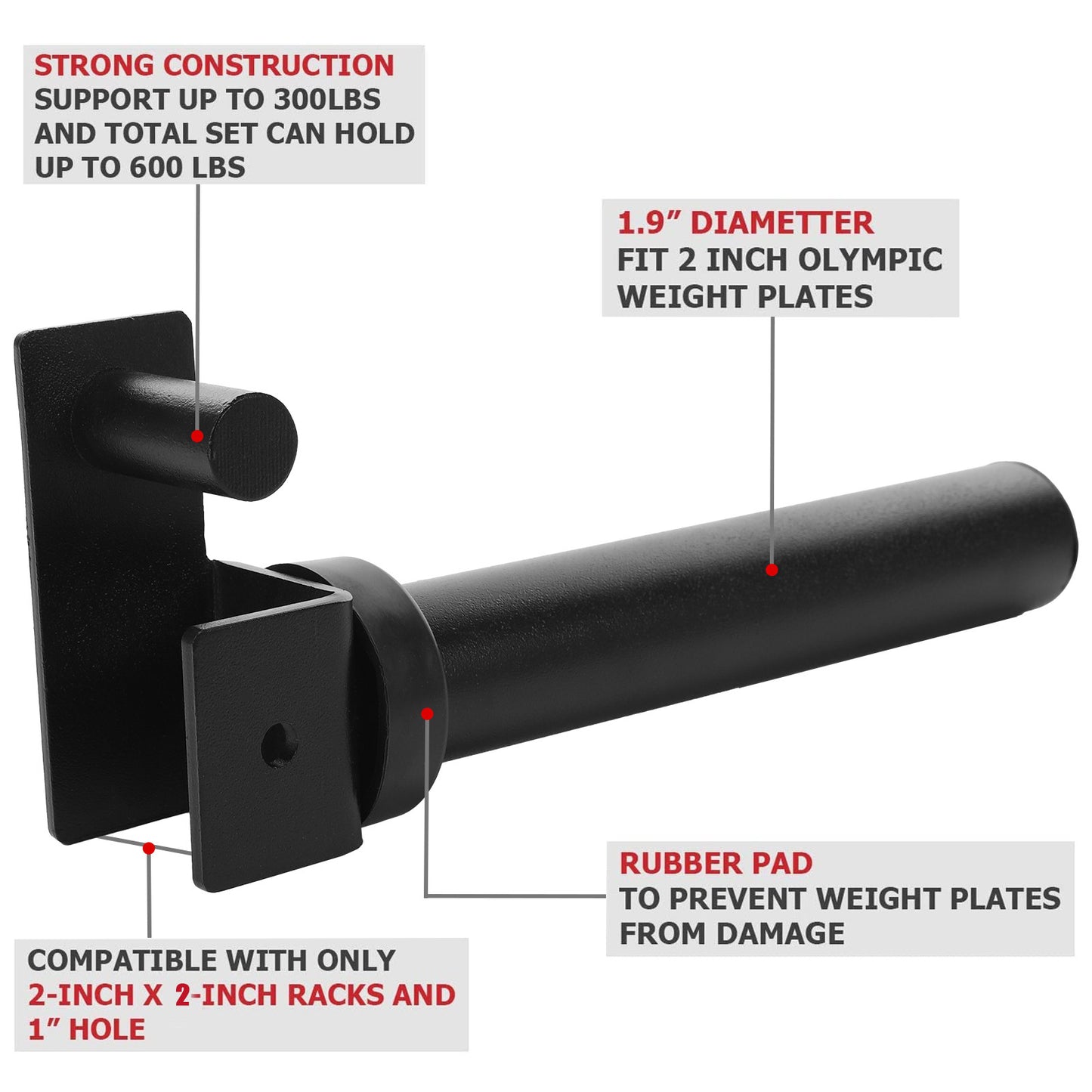 Shop Pair Barbell Piece Hanger Combination Frame Squatting Frame Weight Plate Holder