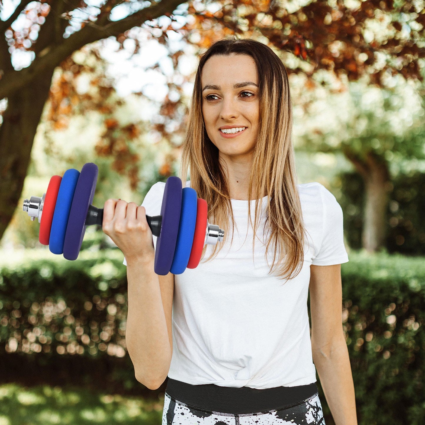 Shop Adjustable Weights Dumbbells Set, Free Weights Set With Connecting Rod 30KG/66LB