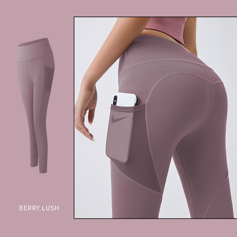 Shop Yoga Pants Women With Pocket Leggings Sport Girl Gym Leggings Women Tummy Control Jogging Tights Female Fitness Pants