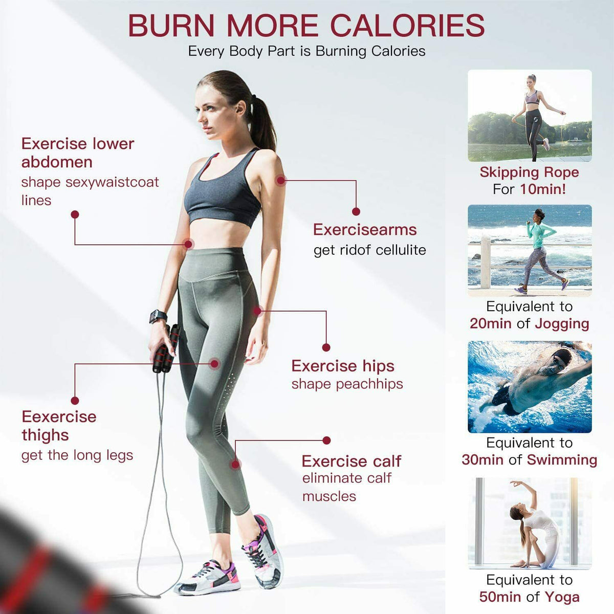 Shop Tangle-Free Slim Body Speed Rope With Ball Bearings Steel Skipping Rope