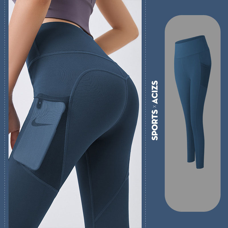 Shop Yoga Pants Women With Pocket Leggings Sport Girl Gym Leggings Women Tummy Control Jogging Tights Female Fitness Pants