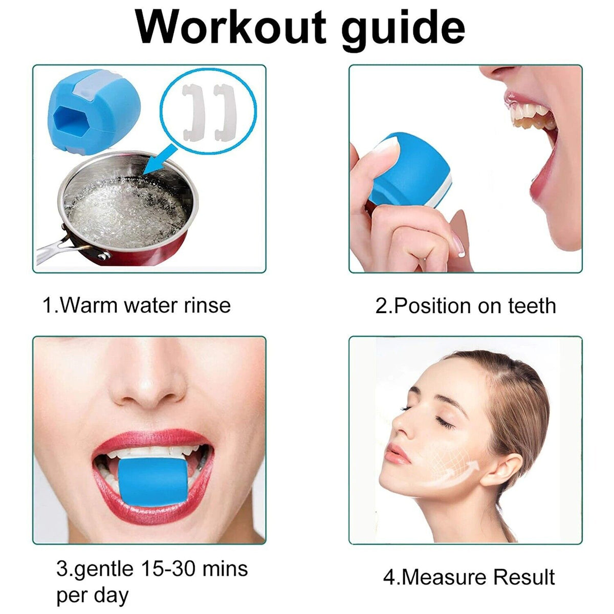 Shop Jaw Line Exerciser - Facial And Neck Toner Equipment - Wrinkle Toning 40 50 60