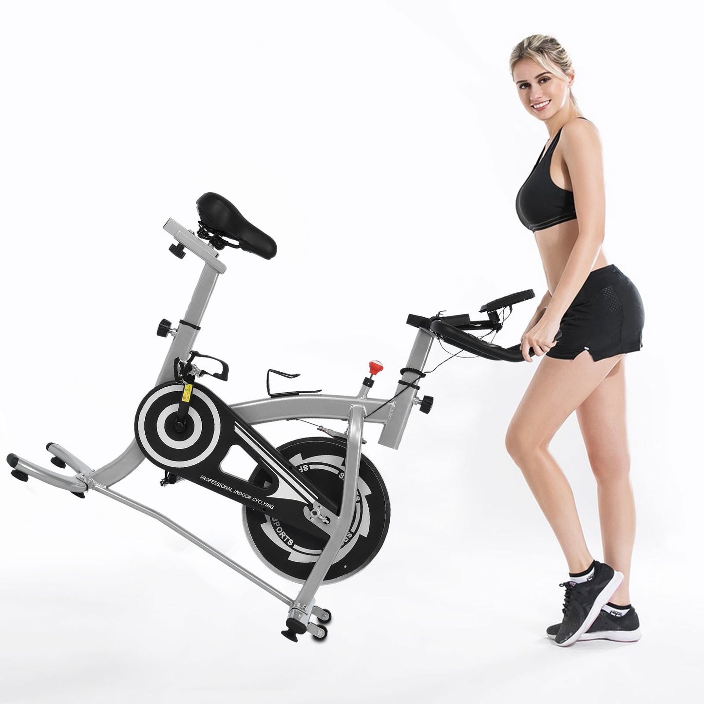 Shop Indoor Aerobic Exercise Bike With Comfortable Cushion And LCD Display