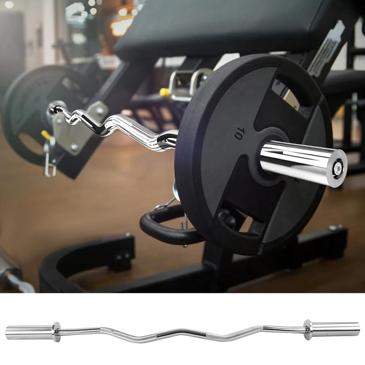 Shop Barbell Curling Barbell Weight Exercise Home Fitness Exercise Equipment