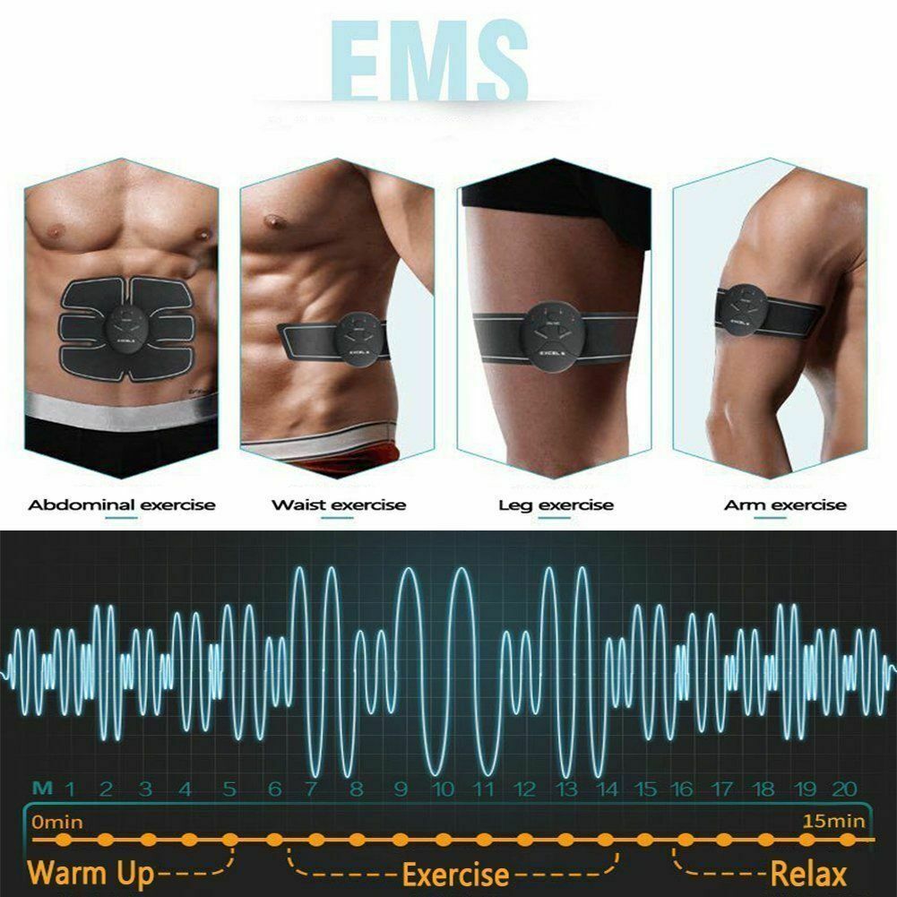 Shop Electric Muscle Toner Machine ABS Toning Belt Simulation Fat Burner Belly Shaper