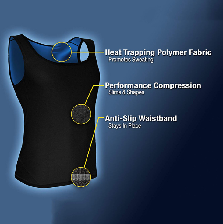 Shop Fat Burning Abdomen Fitness Sweat Vest Running Sportswear