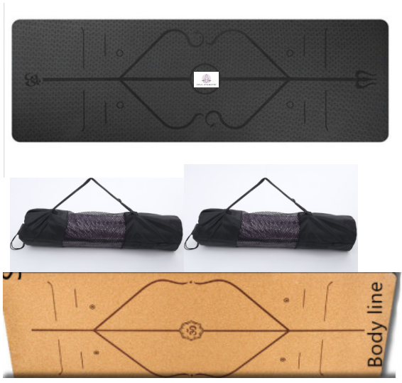 Shop Non Slip TPE Yoga Pad Position Line Beginner