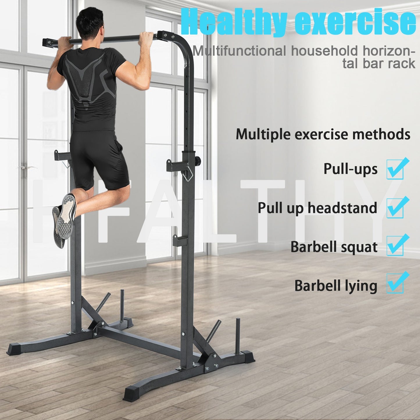 Shop Half Frame Barbell Squat Rack Pull-Up Multi-Function Fitness Equipment