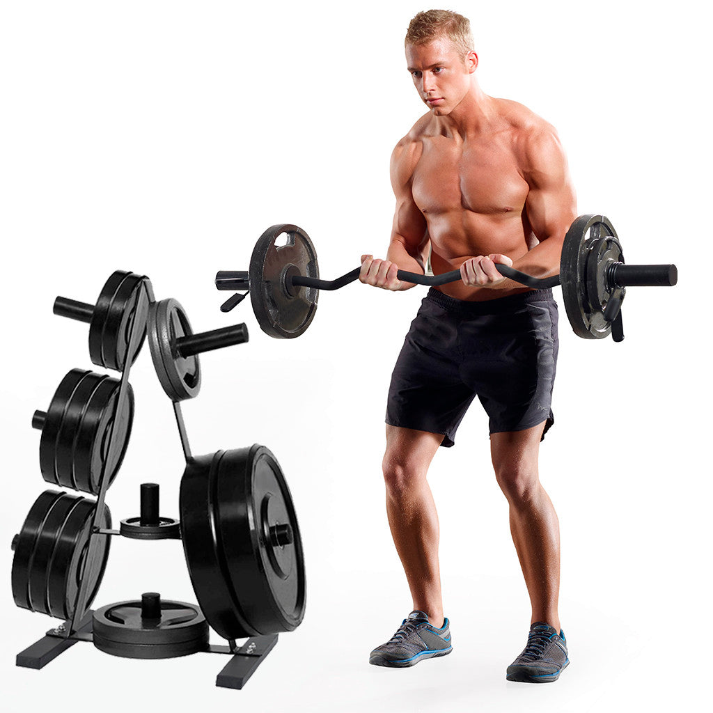 Shop Weight Plate Rack Weight Plate Tree 2 inch For Bumper Plates Free Weight Stand