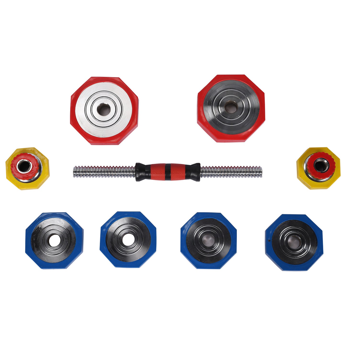 Shop Adjustable Dumbbell 27.5lbs Fast Adjustment Function With Weight Plate 1 Pair