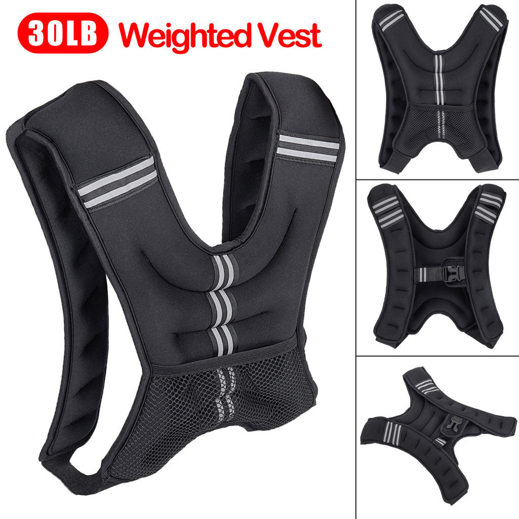 Shop 30lb Workout Weighted Vest Adjustable Weight Exercise Training Fitness