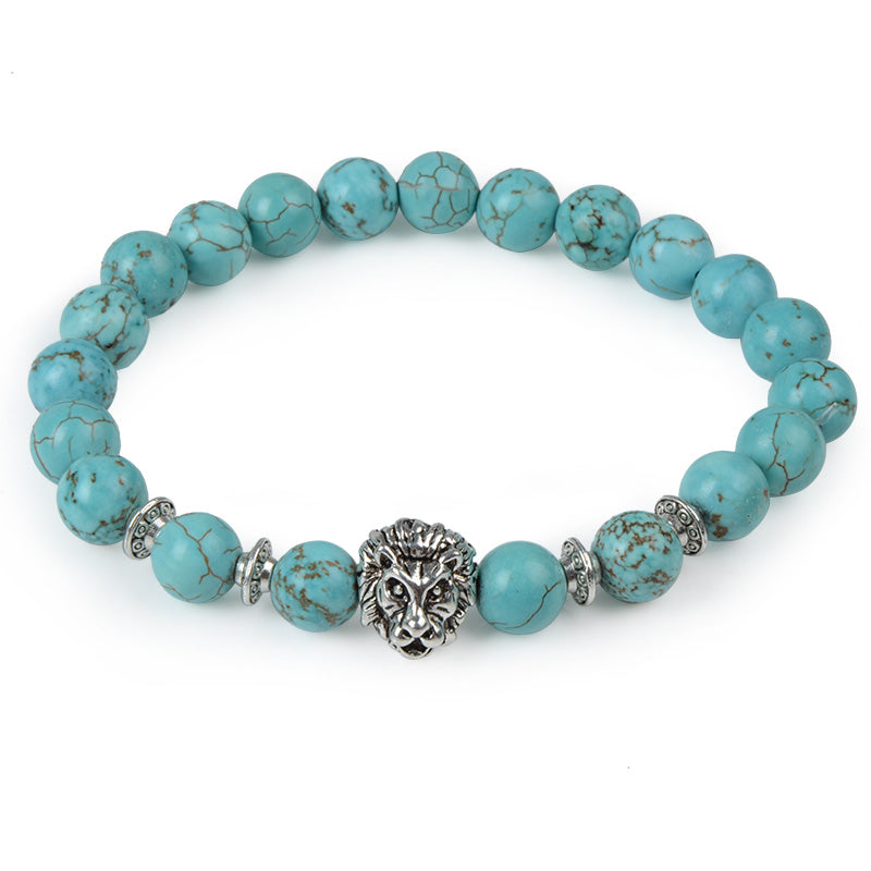 Shop Natural Stone Owl Head Yoga Bracelet