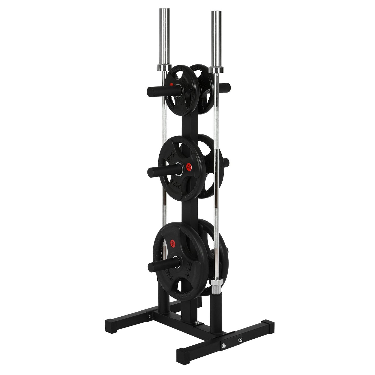 Shop Olympic Weight Plate Rack For 2in Plates Vertical Bar Holder For Home Gym