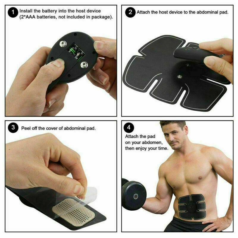 Shop Electric Muscle Toner Machine ABS Toning Belt Simulation Fat Burner Belly Shaper