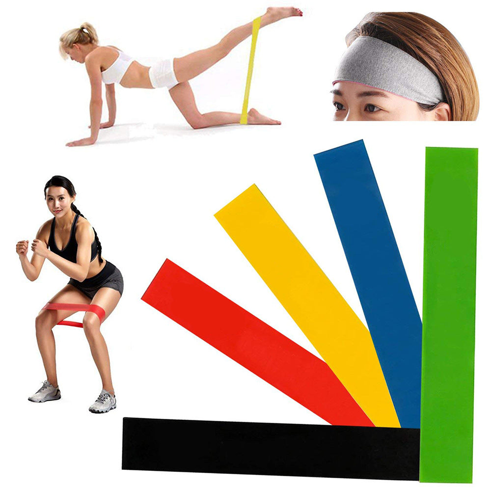 Shop 5 Level Resistance Rubber Bands Yoga Training Elastic Bands