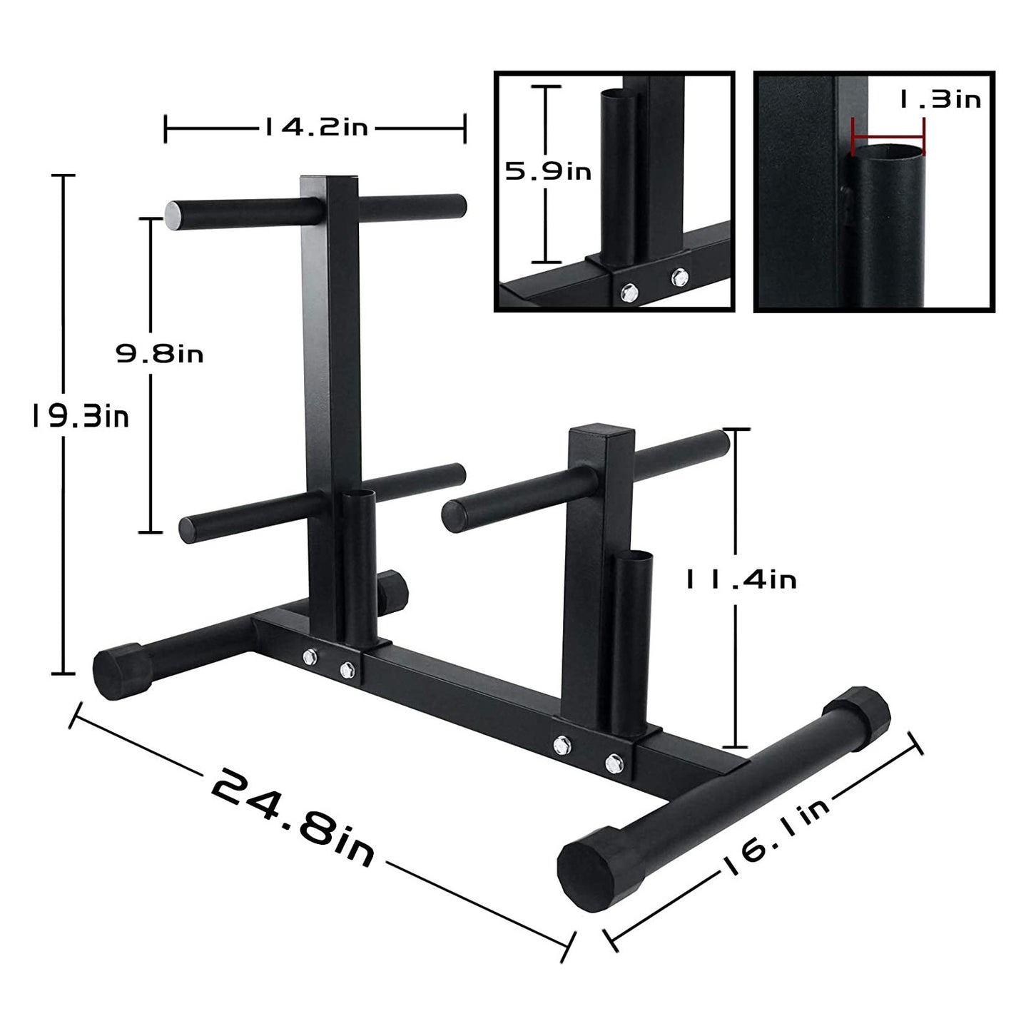 Shop Weight Plate Rack Tree For Dumbbell Plates Olympic Free Weight Storage Rack