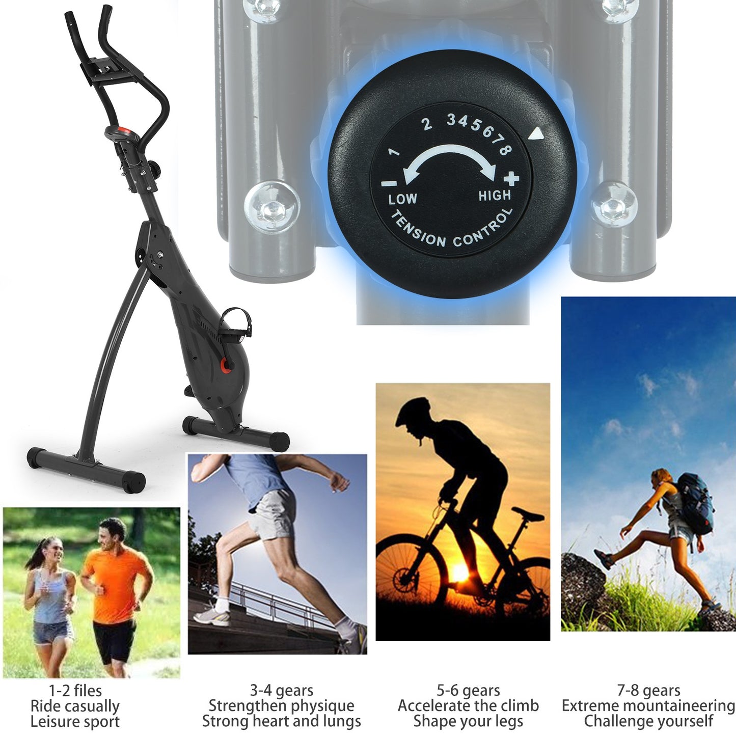 Shop Magnetic Control Exercise Bike Household Ultra-quiet Sports Foldable Indoor
