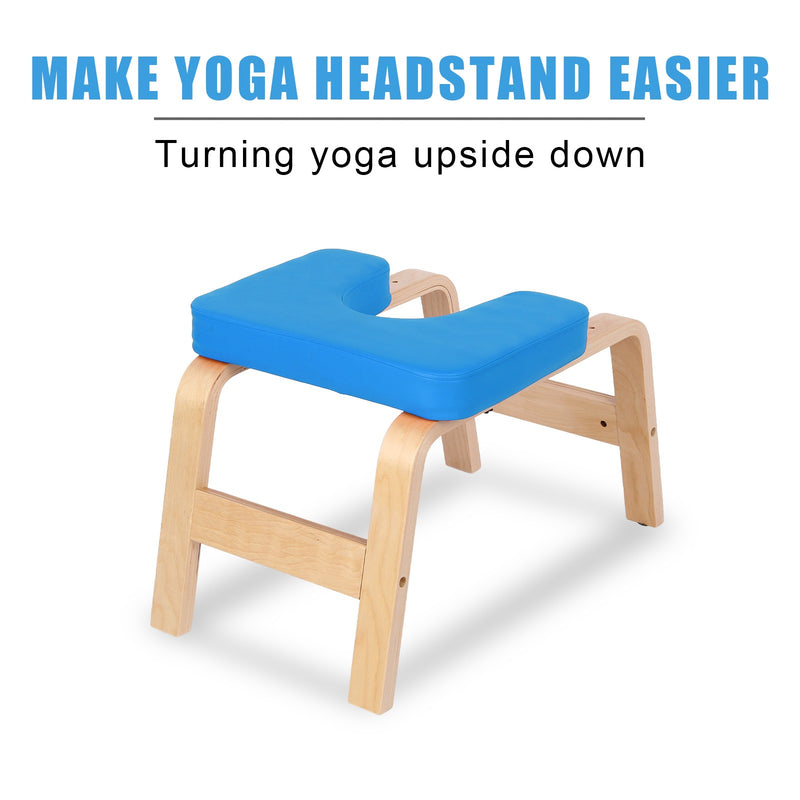 Wooden Yoga Headstand Meditation Trainer/Chair  With Double Cushion Pads
