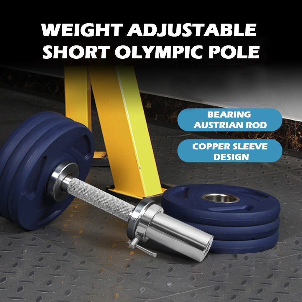 Shop Olympic 2  Barbell Solid Dumbbell Weight Lifting Bars With Rotating Sleeves