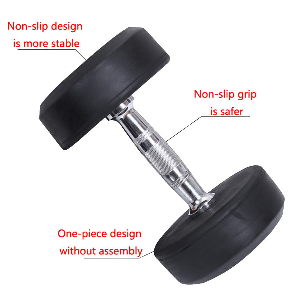Shop 50LB Dumbbells In The Round Rubber For Strength Training Weight Loss