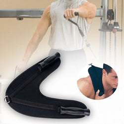 Abdominal Crunch Practical Gym Support U Shape Belt Bind Suspender Strap Handle Back Exercise Pulling Harness Shoulder Strap, V-shape Crunch Belt,Abdominal Crunch Straps Belt Attachment For Cable Mach