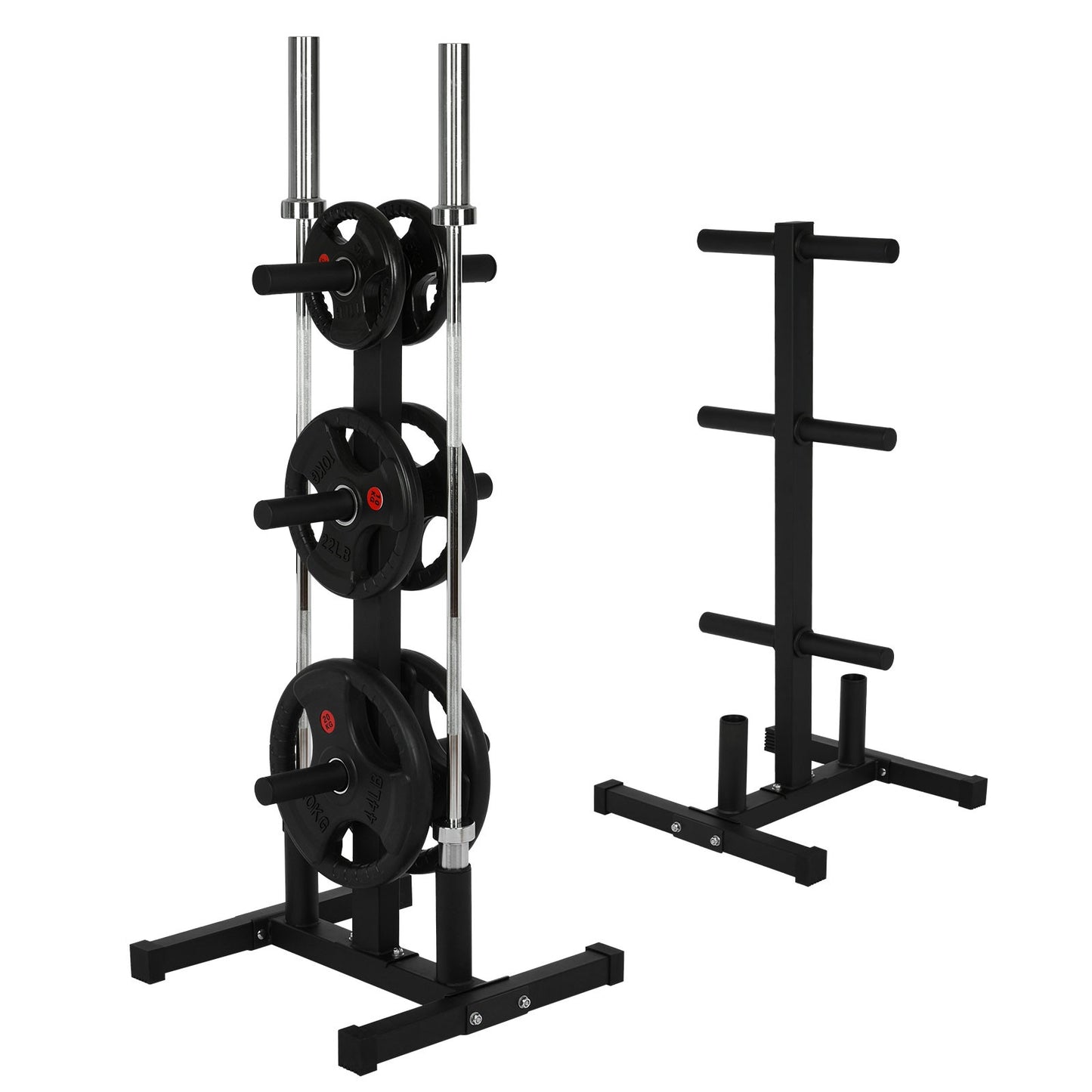 Shop Olympic Weight Plate Rack For 2in Plates Vertical Bar Holder For Home Gym