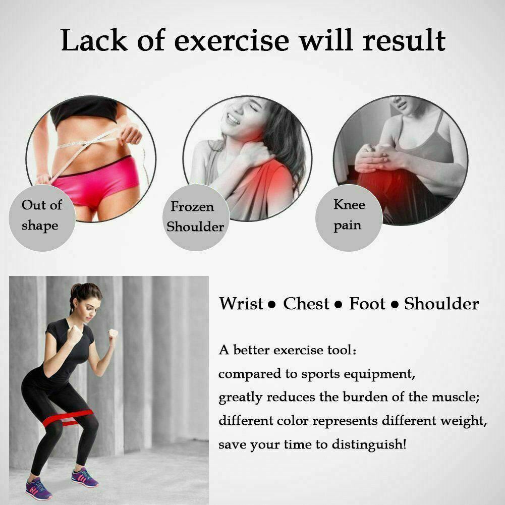 Shop Resistance Bands Set Of 5 Cross Fit  Yoga