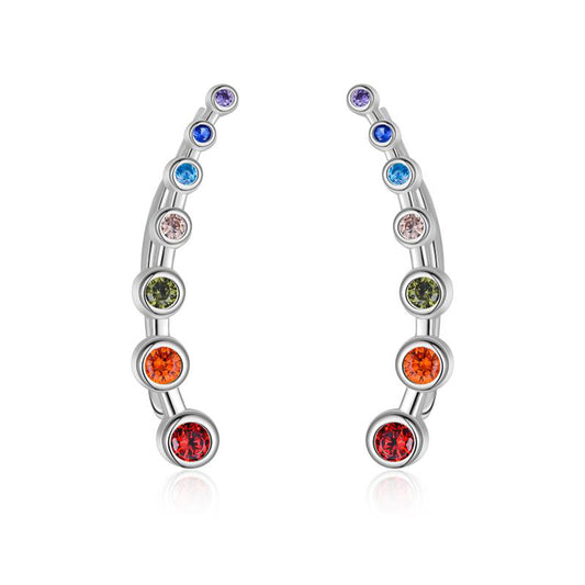 Shop 925 Sterling Silver Chakra Earrings Yoga Jewelry for Women Girls