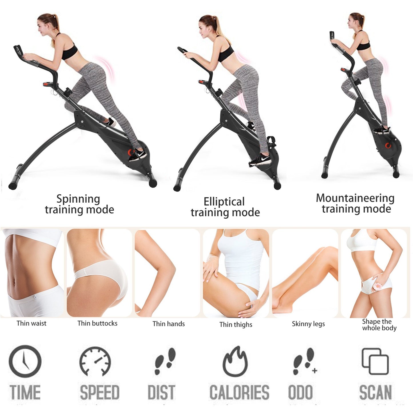 Shop Magnetic Control Exercise Bike Household Ultra-quiet Sports Foldable Indoor
