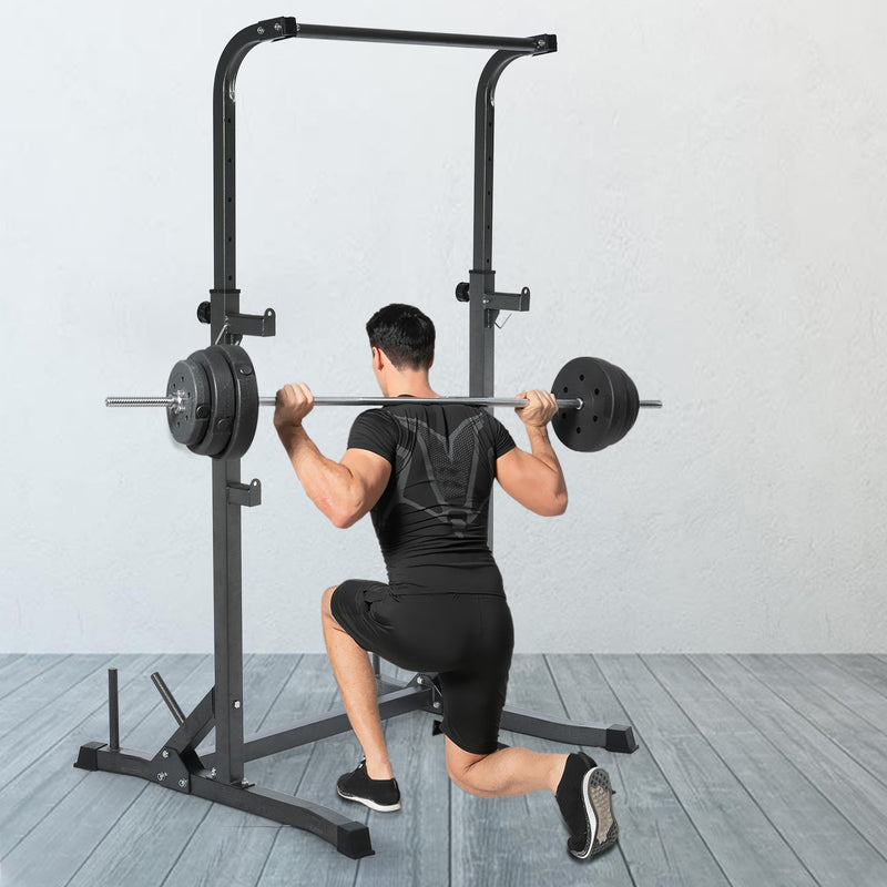 Half Frame Barbell Squat Rack Pull-Up Multi-Function Fitness Equipment