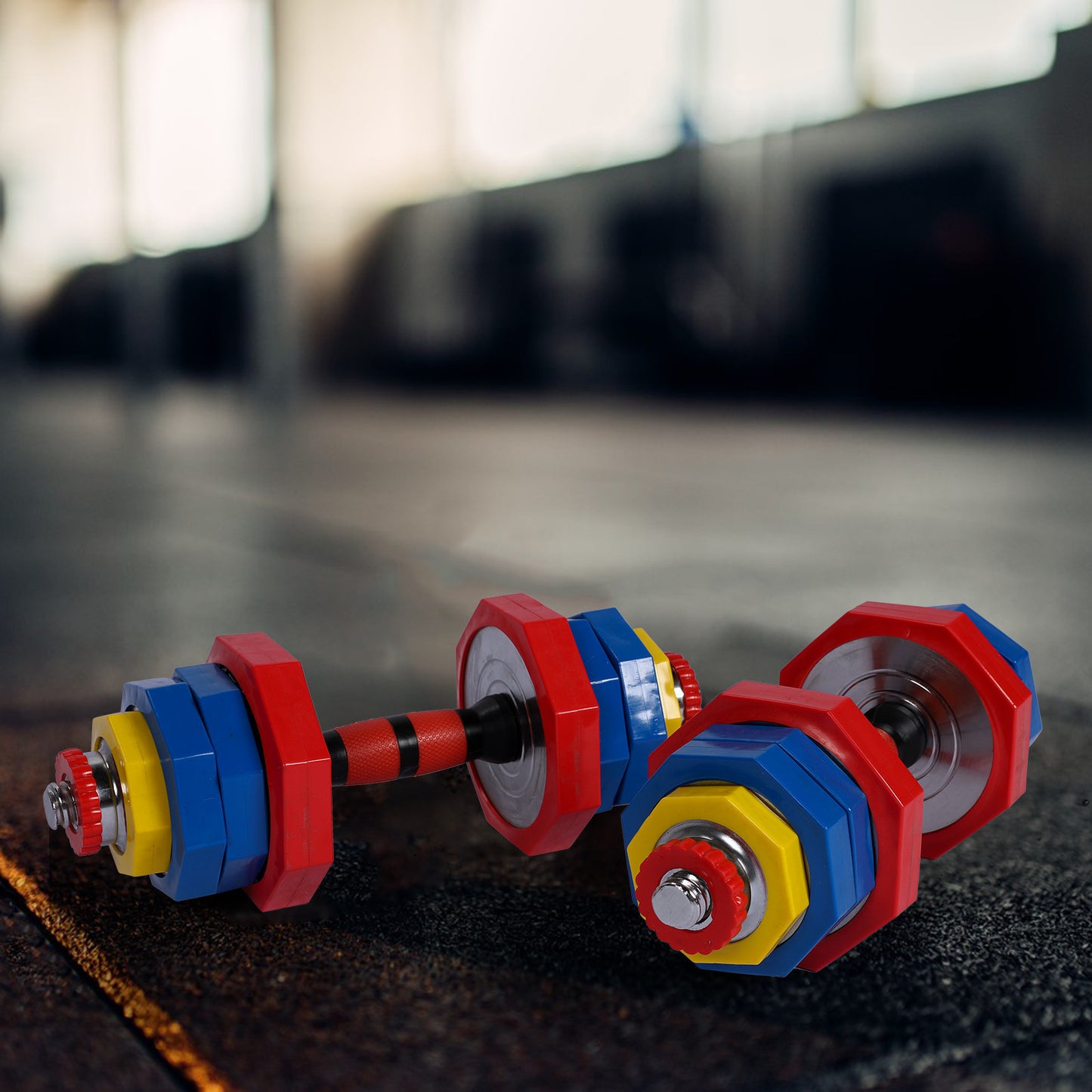 Shop Adjustable Dumbbell 55lbs Fast Adjustment Function With Weight Plate 1 Pair