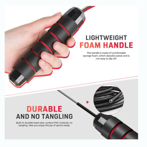 Shop Tangle-Free Slim Body Speed Rope With Ball Bearings Steel Skipping Rope