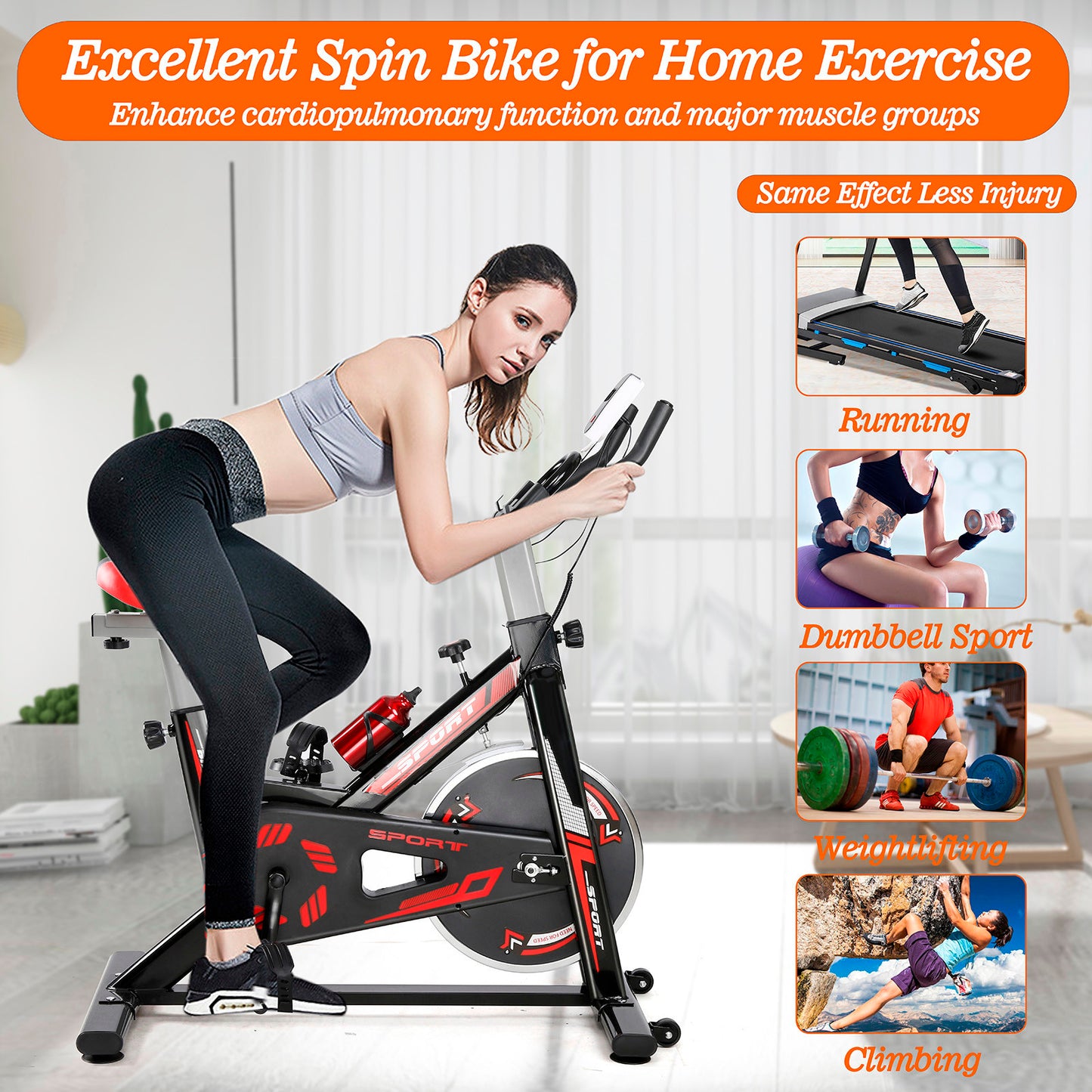 Shop Indoor Cycling Professional Fitness  Exercise Bike With LCD Monitor