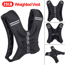 25lb Workout Weighted Vest Adjustable Weight Exercise Training Fitness