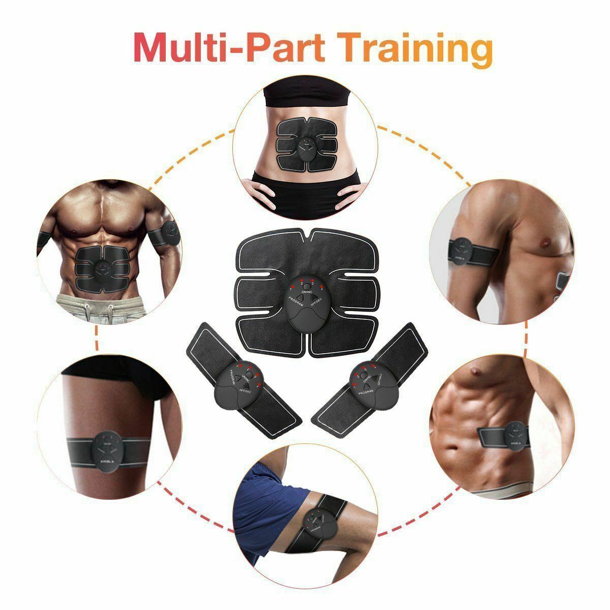 Shop Electric Muscle Toner Machine ABS Toning Belt Simulation Fat Burner Belly Shaper